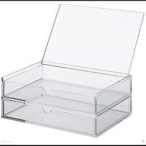 MUJI Acrylic Stackable 2 Drawers Box with Lid